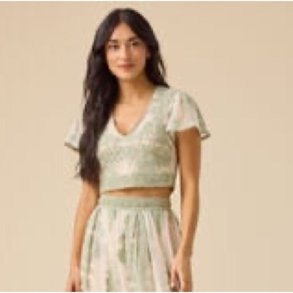NWT Altar’d State Arissa Floral Embroidered Maxi Skirt And Top (SET) - Picture 6 of 9